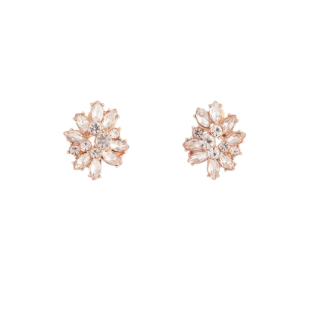 Rose gold diamanté's earrings