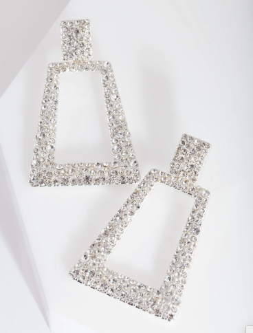 Silver Diamanté earrings