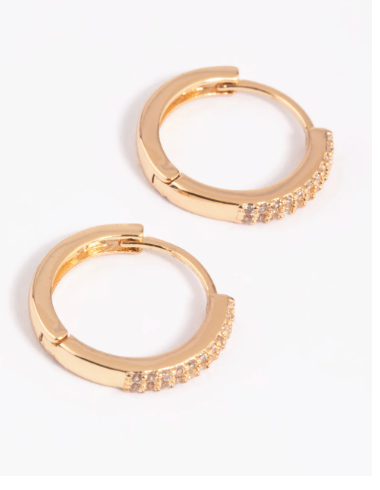 Mini gold hoop earrings