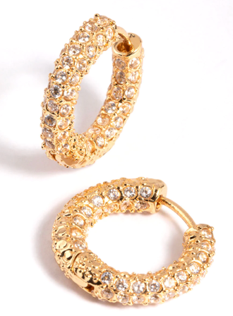 Gold huge earrings